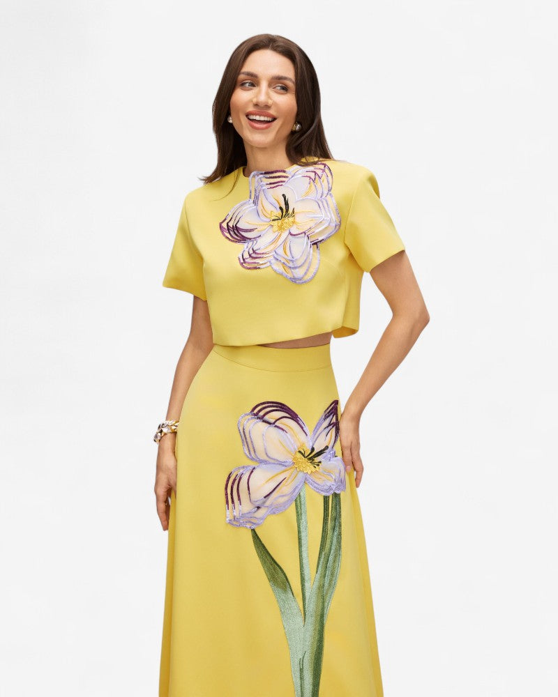 FLORENZA | 3D TOP & SKIRT SET