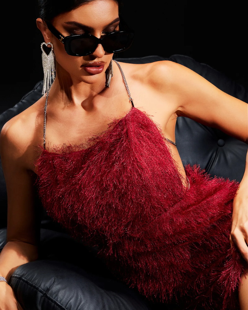 SORAYA | ROBE DOS NU À TEXTURE PLUME