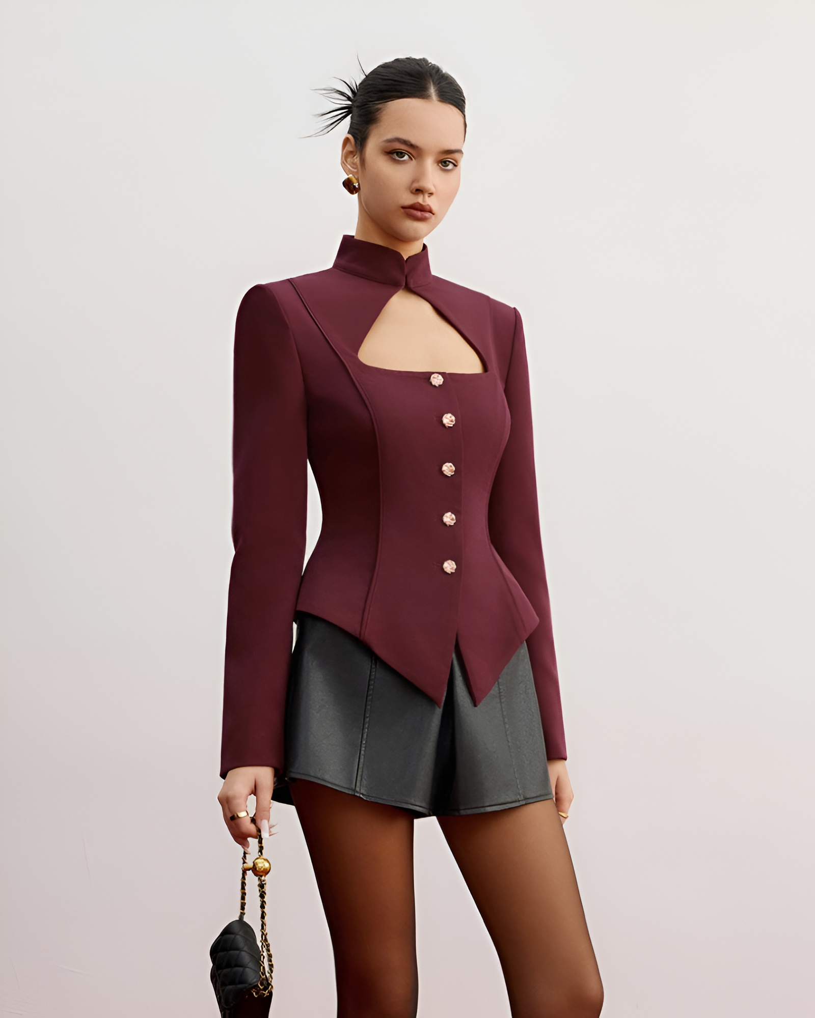 VÉRANE | CARDIGAN À COL MONTANT