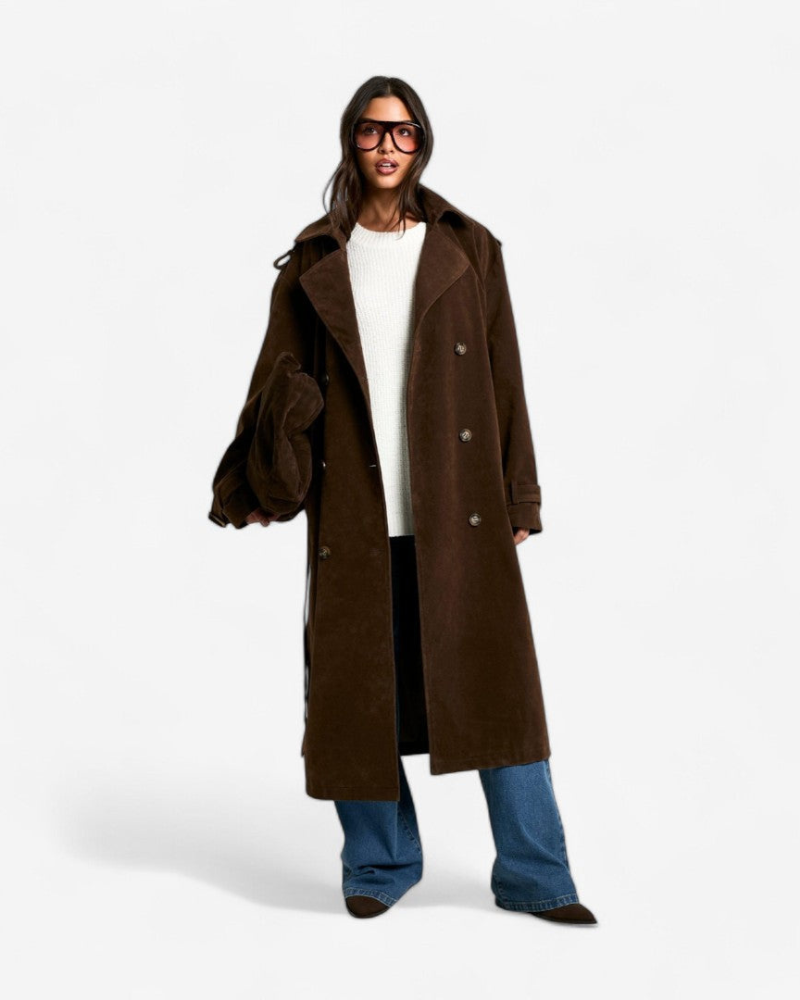 MOLLY | TRENCH-COAT EN DAIM