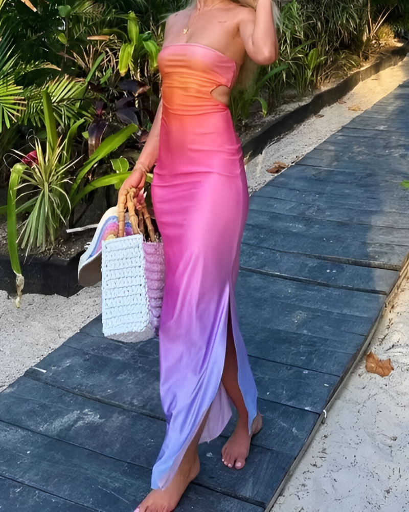 AYELIN | TIE-DYE CUTOUT DRESS