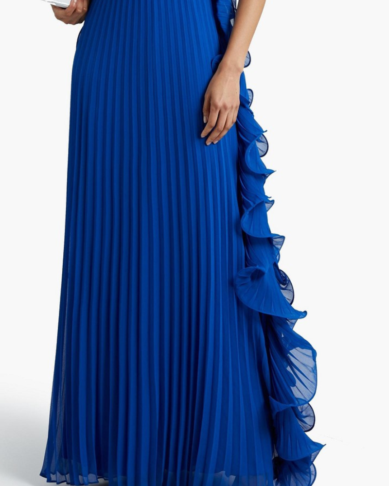 SOLENA | STRAPLESS CASCADE DRESS