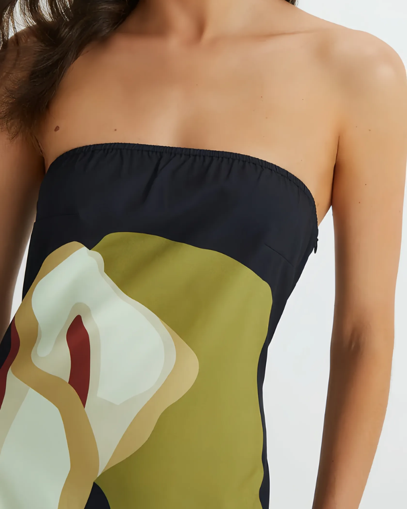 KALLUNA | ABSTRACT FLORAL DRESS