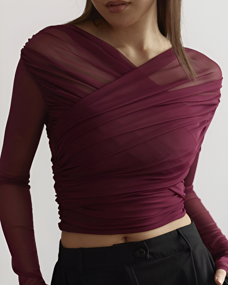 ROSALIA | CROSSBODY MESH TOP