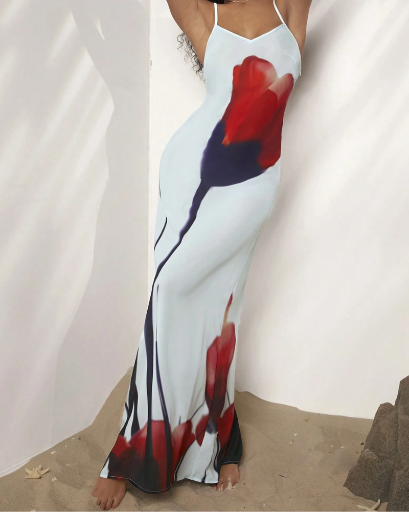 VARESSA | ROBE TULIPE ABSTRAITE