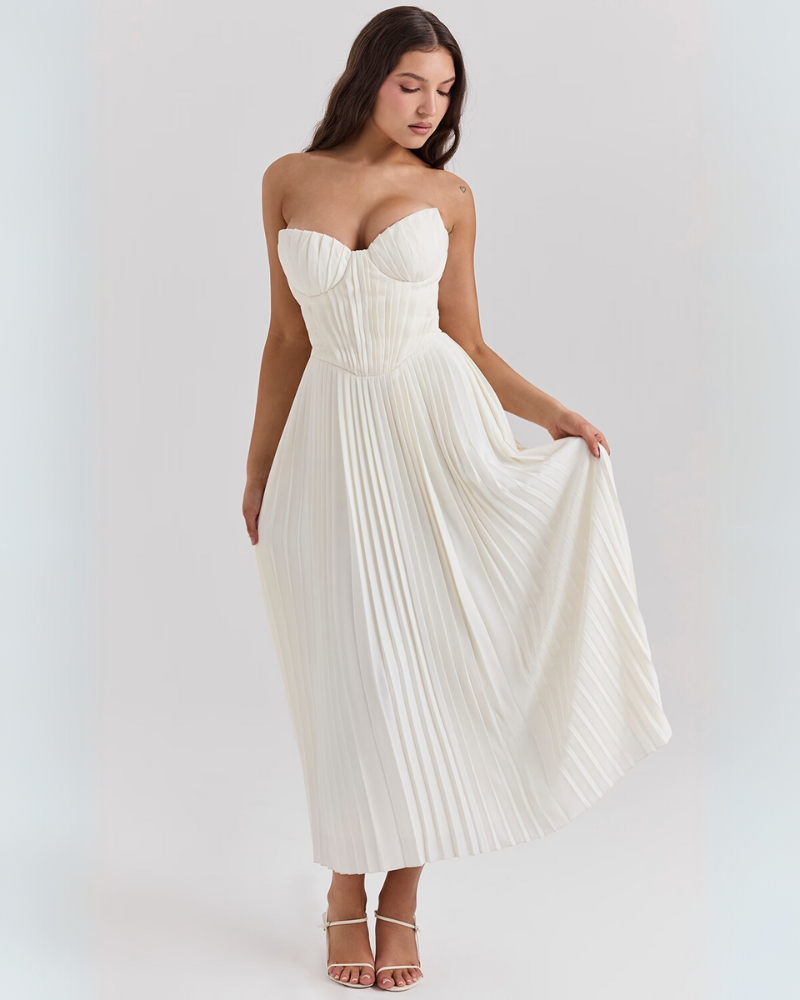 MÉLODIE | ROBE PLISSÉE OCÉAN