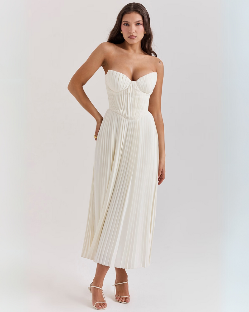 MÉLODIE | ROBE PLISSÉE OCÉAN