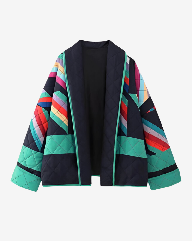 SERENITY | MULTICOLOR STRIPED KIMONO JACKET