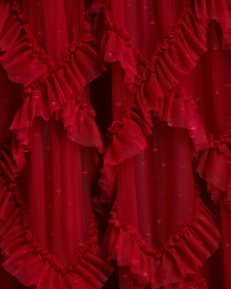 AVENELLE | ROBE À VOLANTS À SUPERPOSITION DE PÉTALES