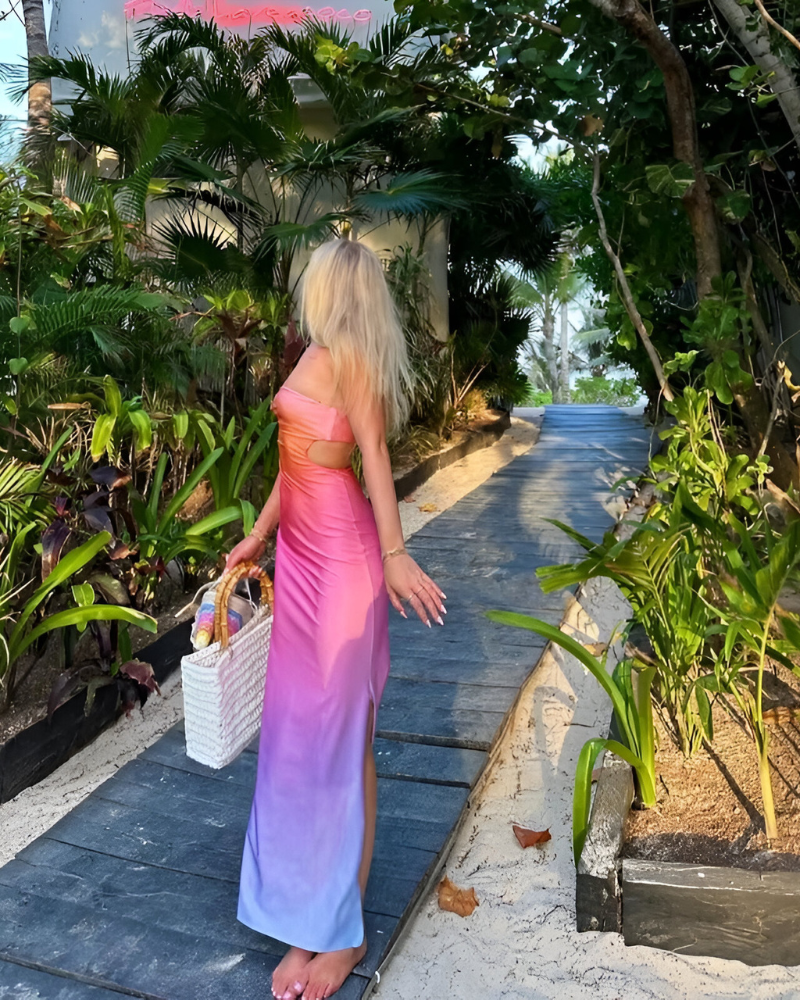 AYELIN | TIE-DYE CUTOUT DRESS