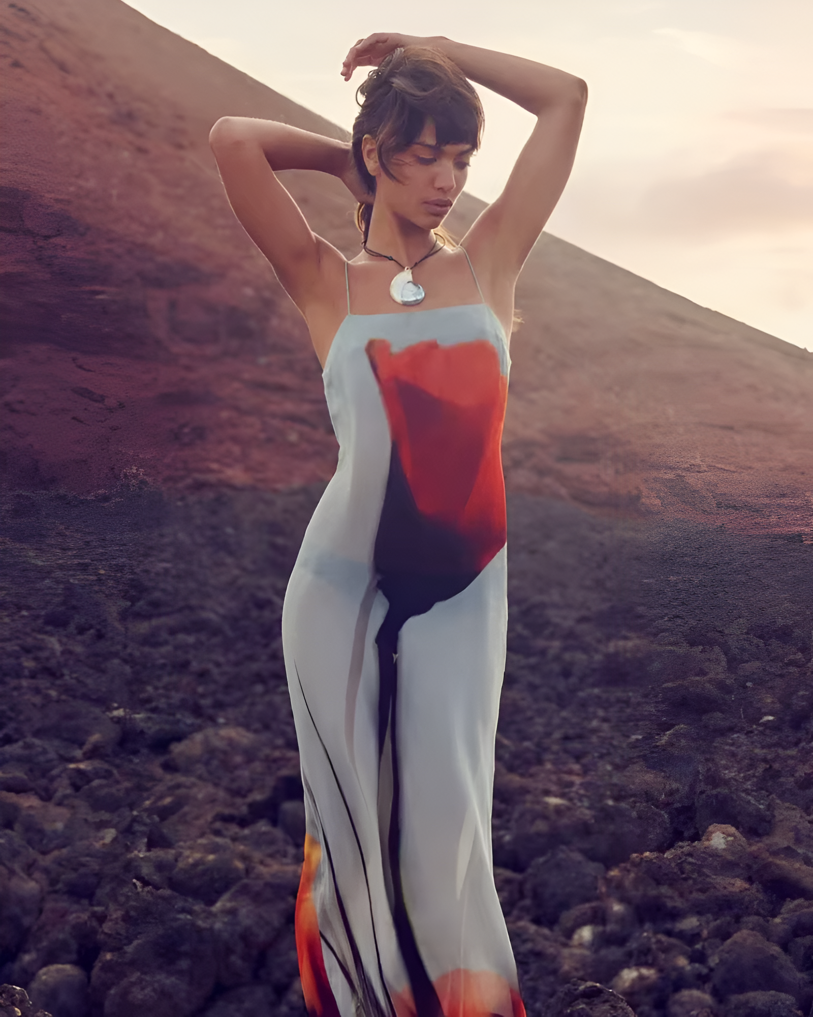 VARESSA | ROBE TULIPE ABSTRAITE