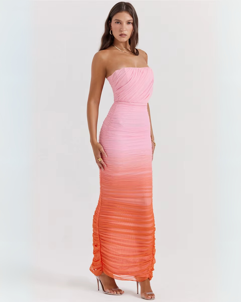 VIVARA | ROBE FRONCÉE TIE-DYE