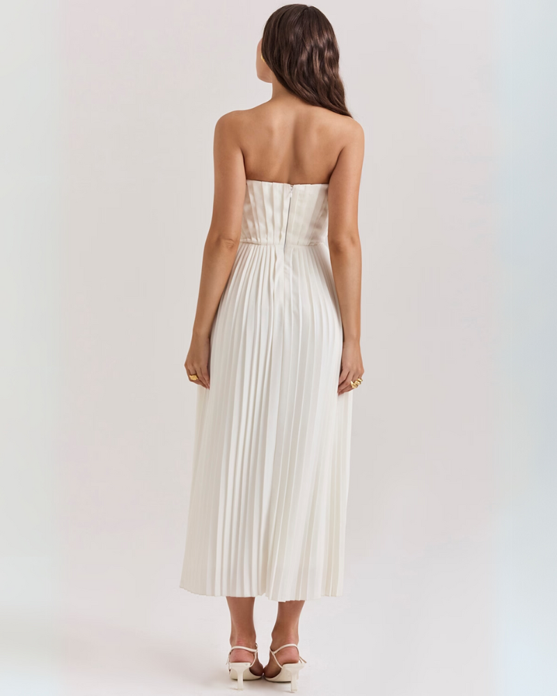 MÉLODIE | ROBE PLISSÉE OCÉAN