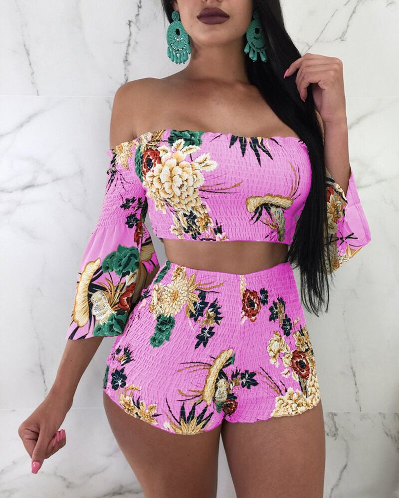 VELVETIA | OFF-SHOULDER FLORAL SET