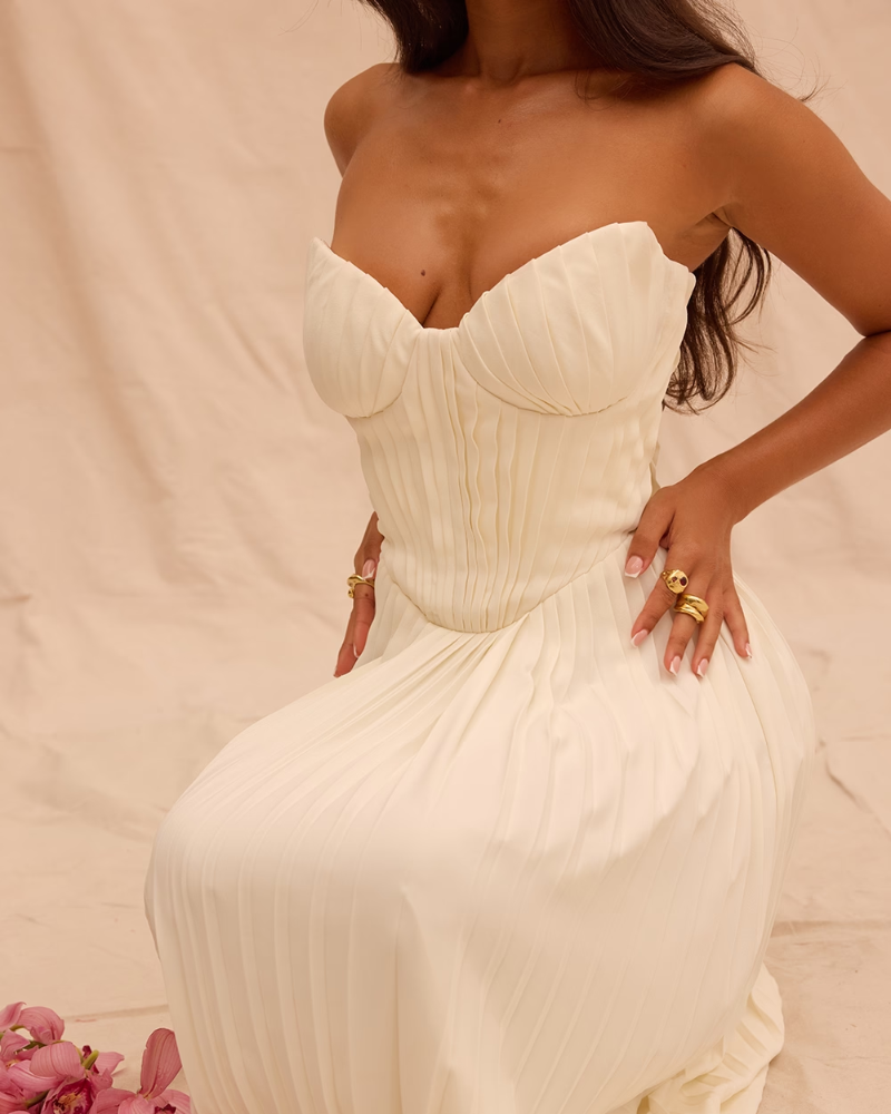 MÉLODIE | ROBE PLISSÉE OCÉAN