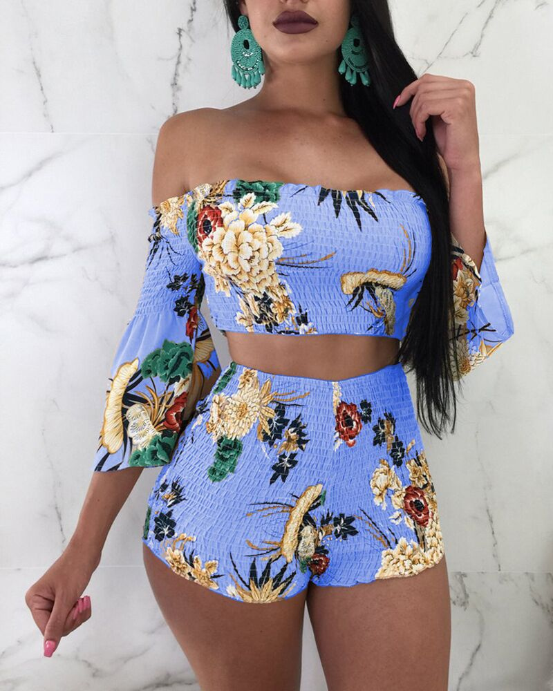VELVETIA | OFF-SHOULDER FLORAL SET