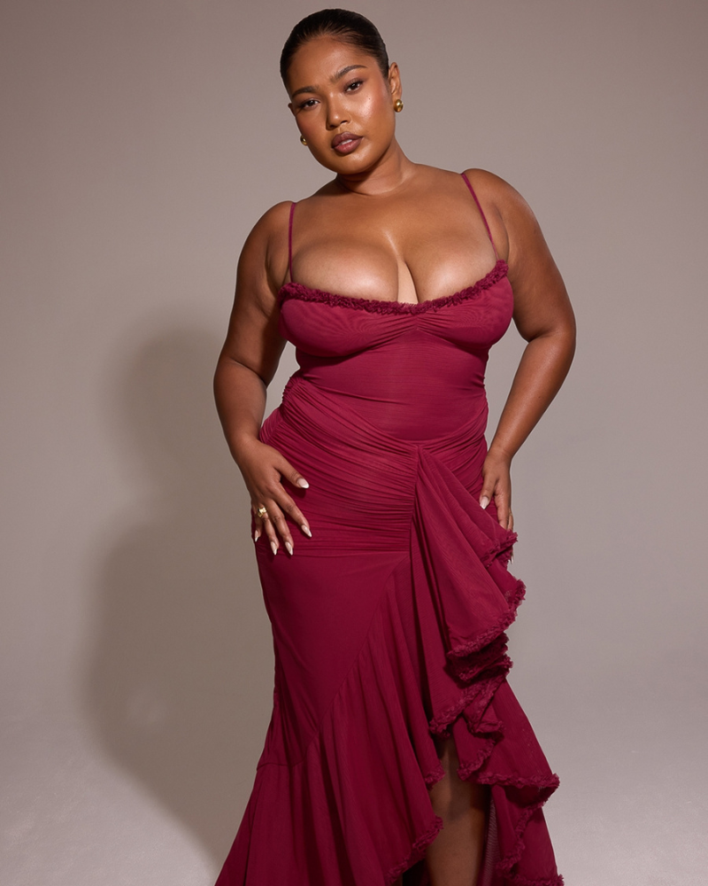 SORAYA | CASCADING RUFFLE DRESS