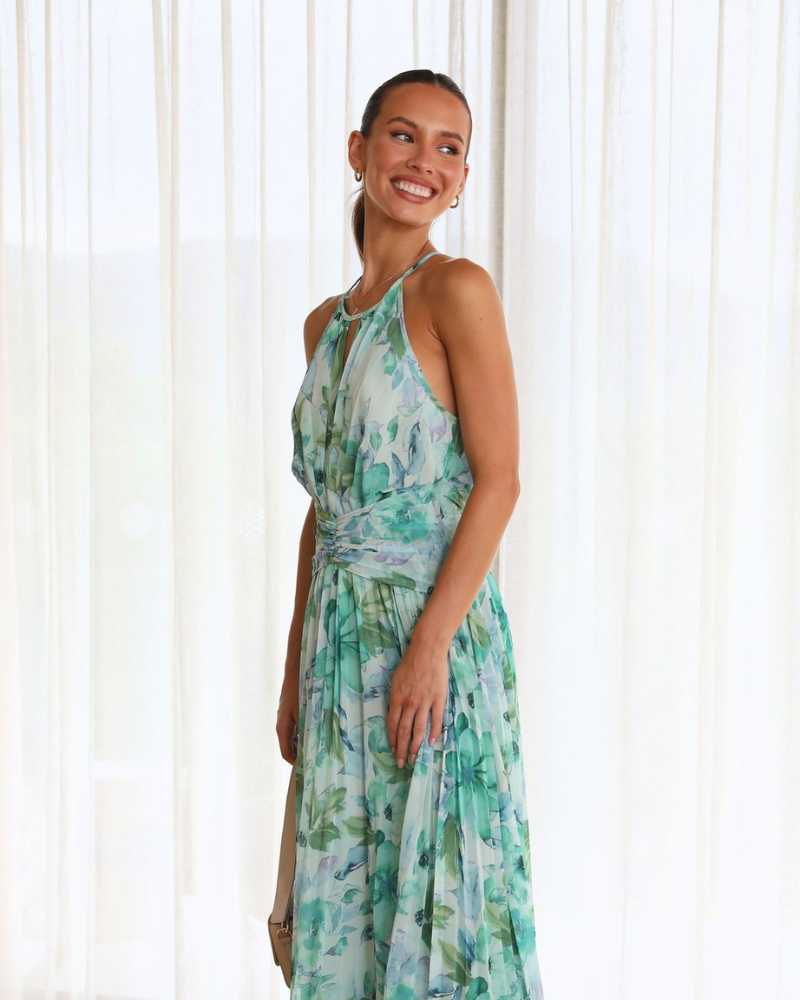 ALESSAVIA | HALTER FLORAL DRESS