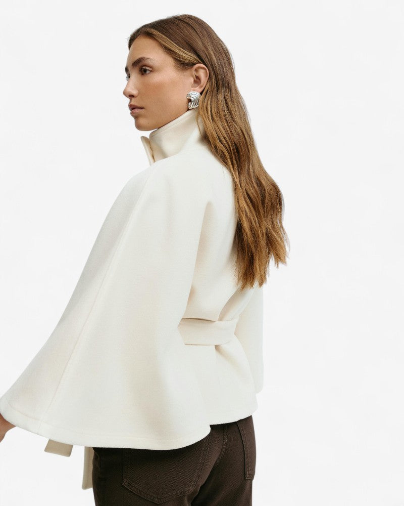 VALRENE | VESTE CAPE CEINTURÉE