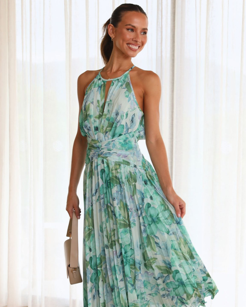 ALESSAVIA | HALTER FLORAL DRESS