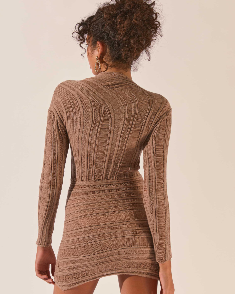 LYNAÉ | TEXTURED CUT-OUT DRESS