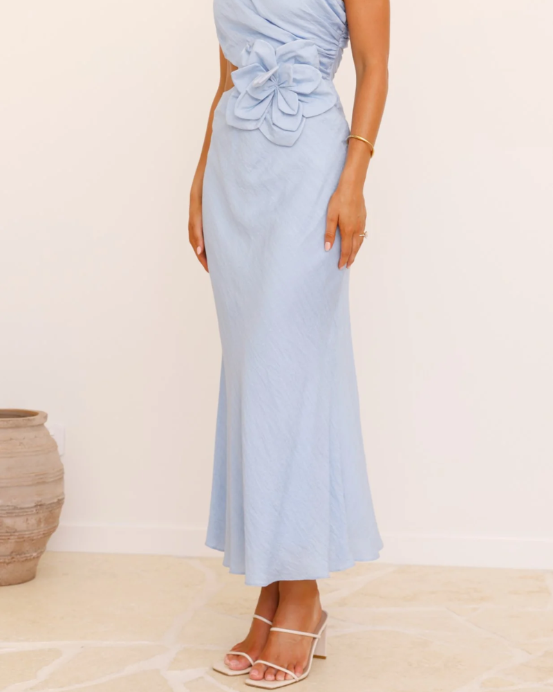AURELLE | 3D FLORAL ONE-SHOULDER DRESS