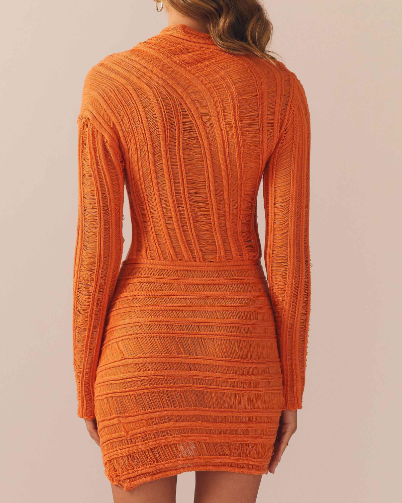 LYNAÉ | TEXTURED CUT-OUT DRESS