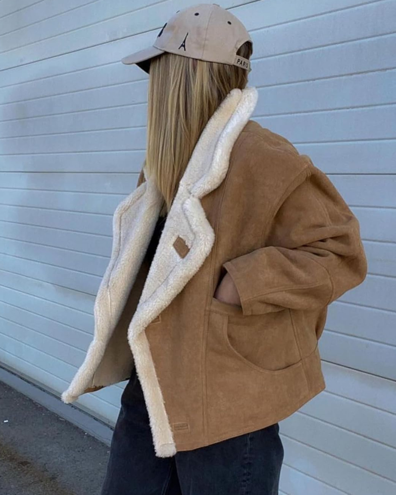 AURELIE | MANTEAU À COL TEDDY