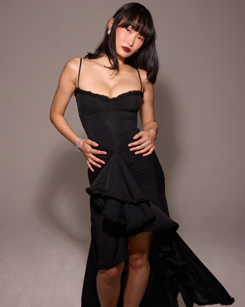 SORAYA | CASCADING RUFFLE DRESS