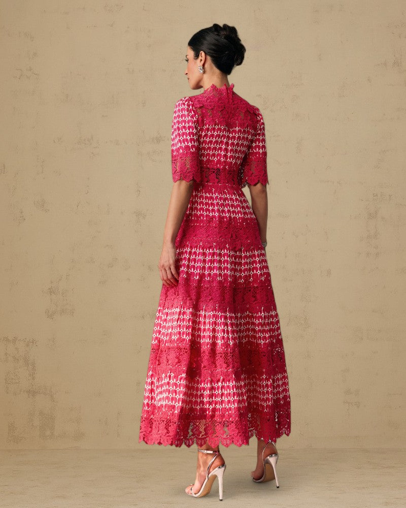 AMAREYA | SCALLOPED LACE DRESS