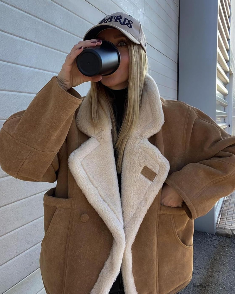 AURELIE | MANTEAU À COL TEDDY