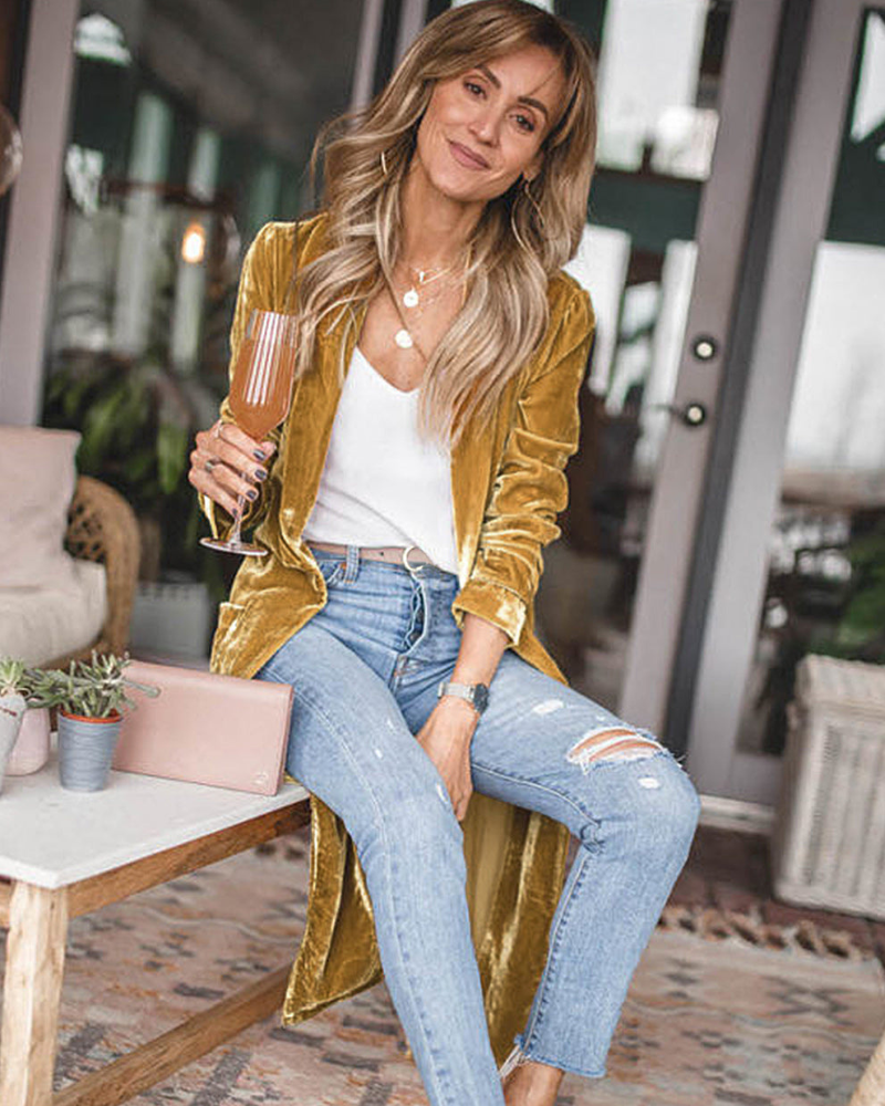 VELVERA | VELVET LONG CARDIGAN