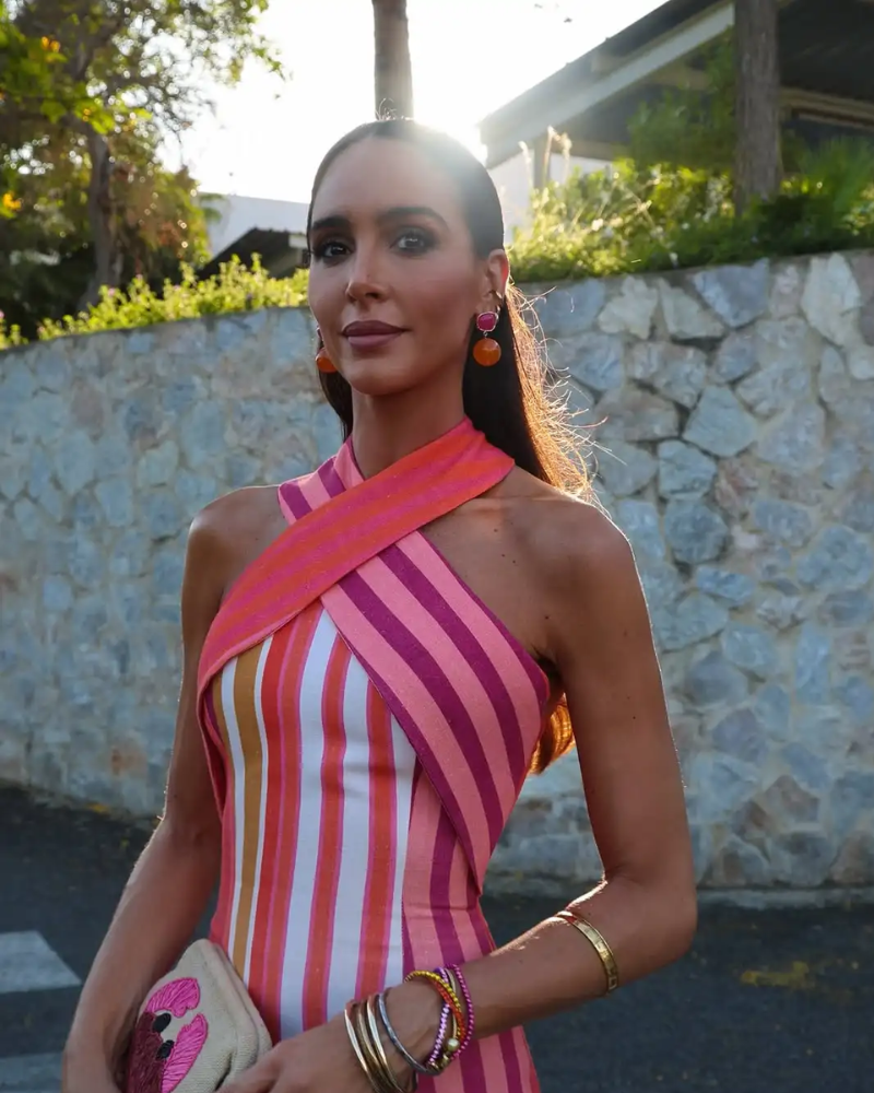 ISANNA | HALTER CROSS-NECK DRESS