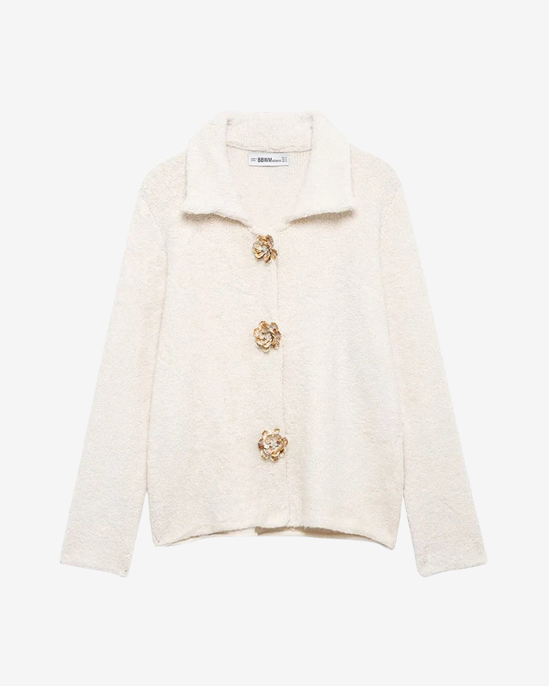 MAELI | FLORAL RESIN CARDIGAN