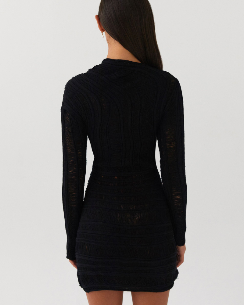 LYNAÉ | TEXTURED CUT-OUT DRESS
