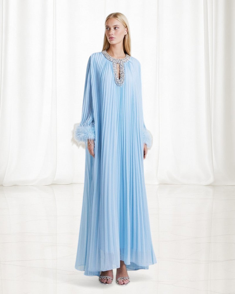 VARELLA | CRYSTAL NECKLINE DRESS