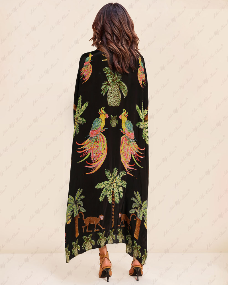 ZAYARA | CAFTAN PERROQUET TROPICAL