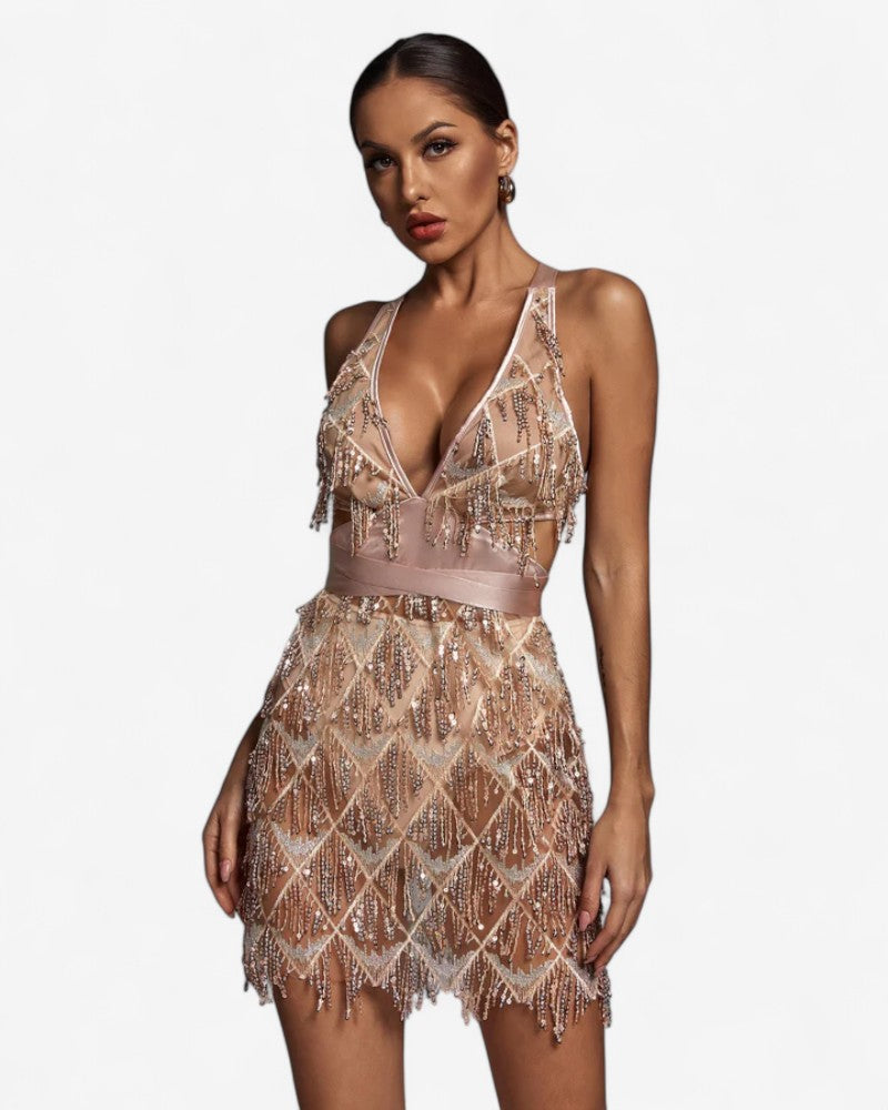 MAREZZA | SEQUIN TULLE DRESS