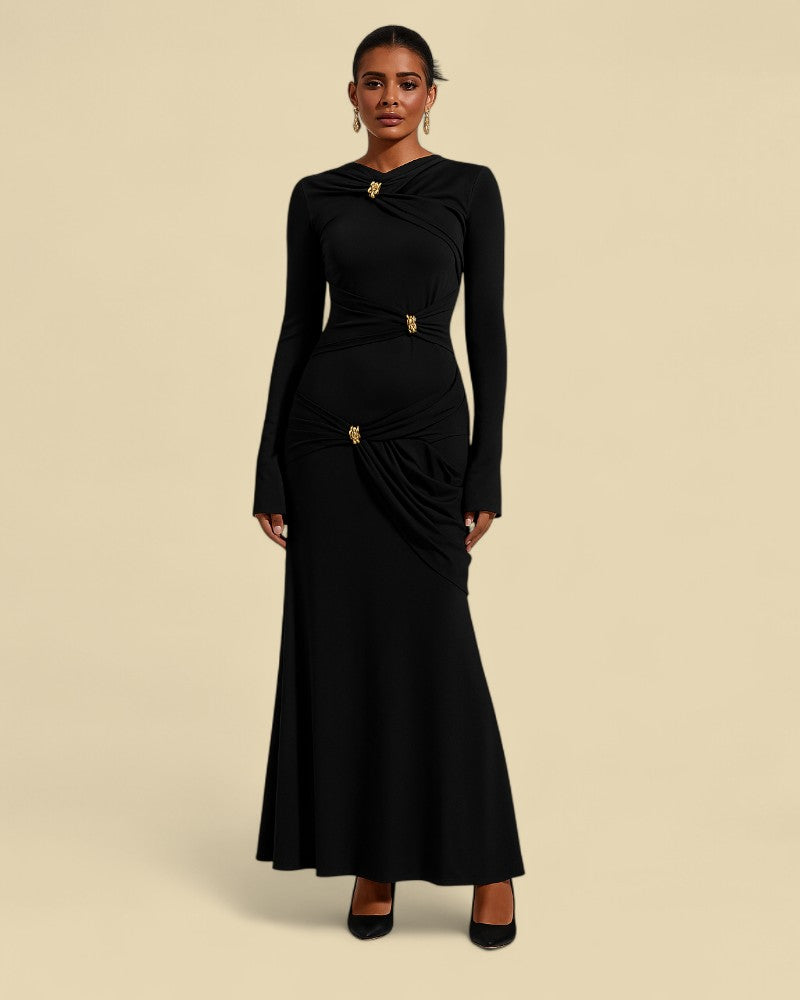 NOIRÉA | TWISTED DRAPE DRESS