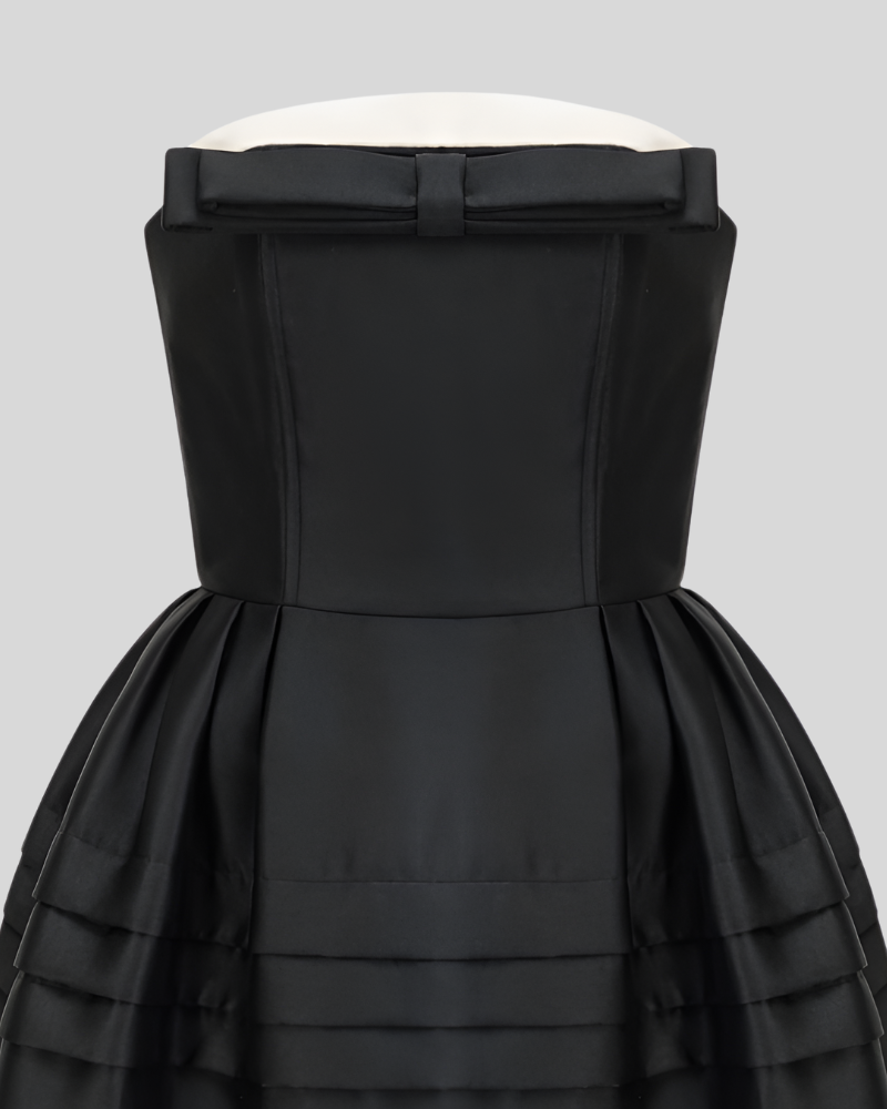 BELLAVIA | STRAPLESS CONTRAST DRESS