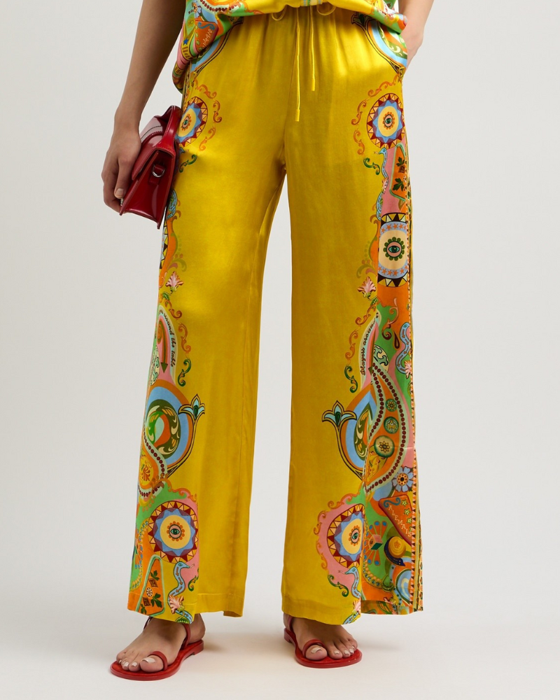 VARELLA | PANTALON EN SATIN NOIX DE CAJOU