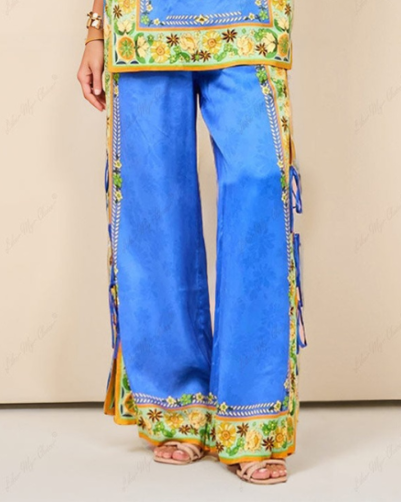 AMELIA | PANTALON À MOSAÏQUE ORNÉE