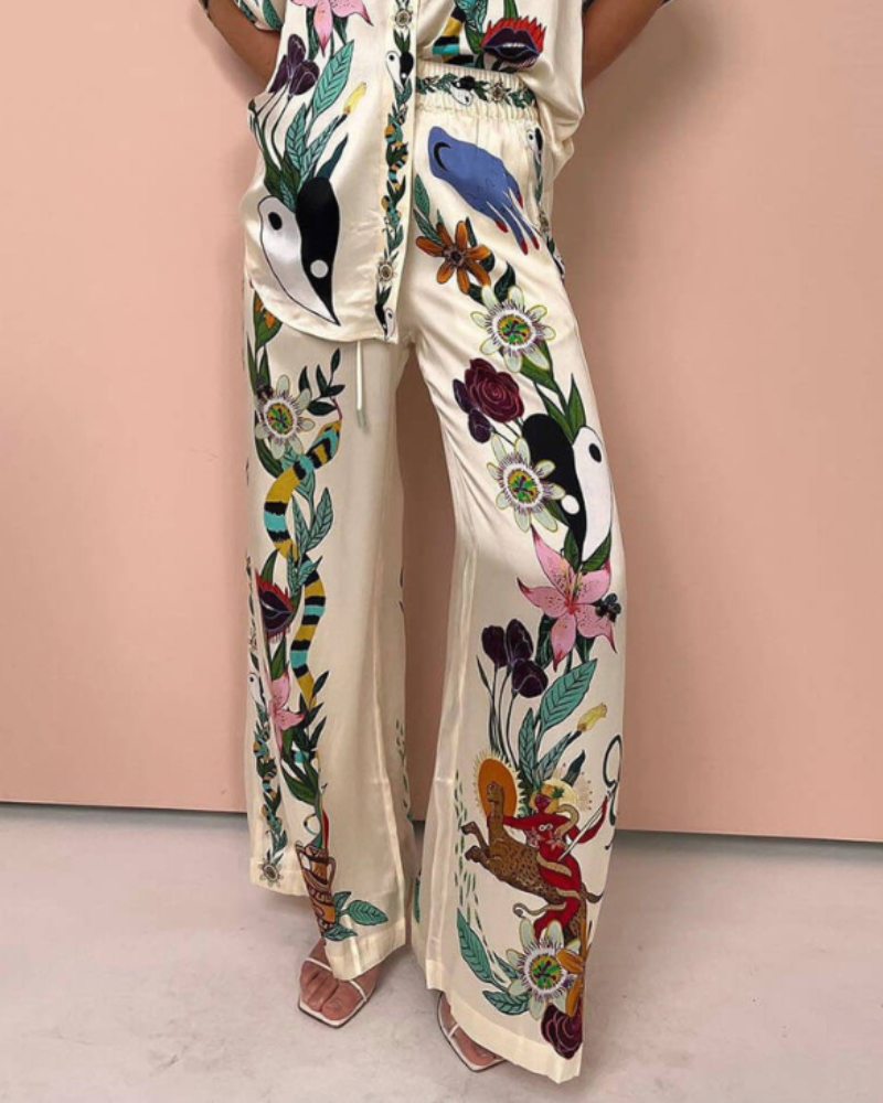 NYRA | PANTALON JOUANT EN SATIN