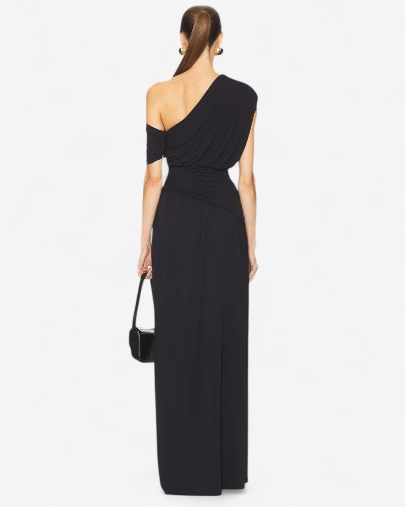 MARELLA | ONE-SHOULDER DRAPE DRESS