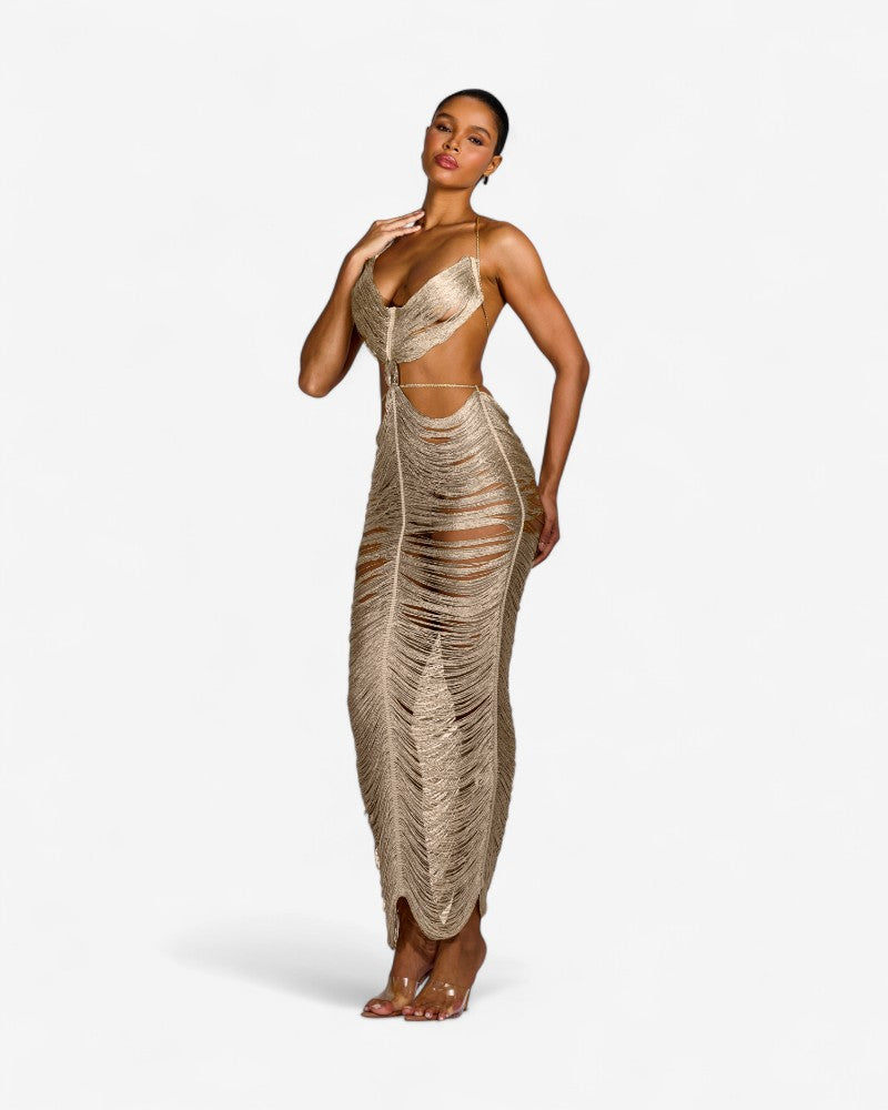 EDNY | FRINGED METALLIC DRESS