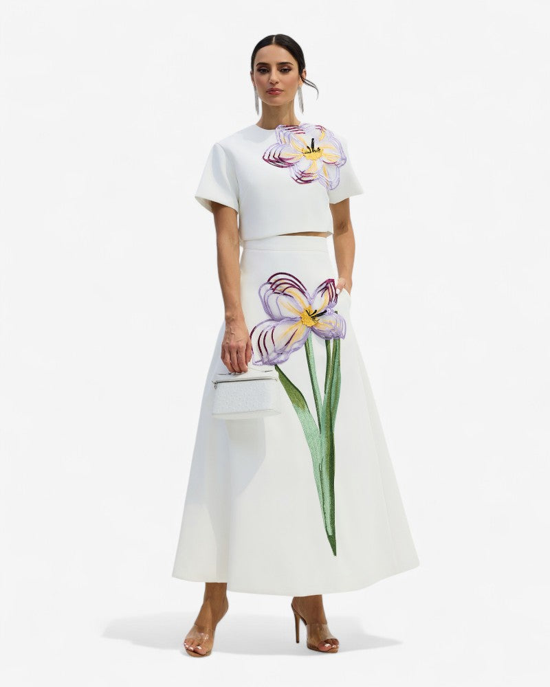 FLORENZA | 3D TOP & SKIRT SET