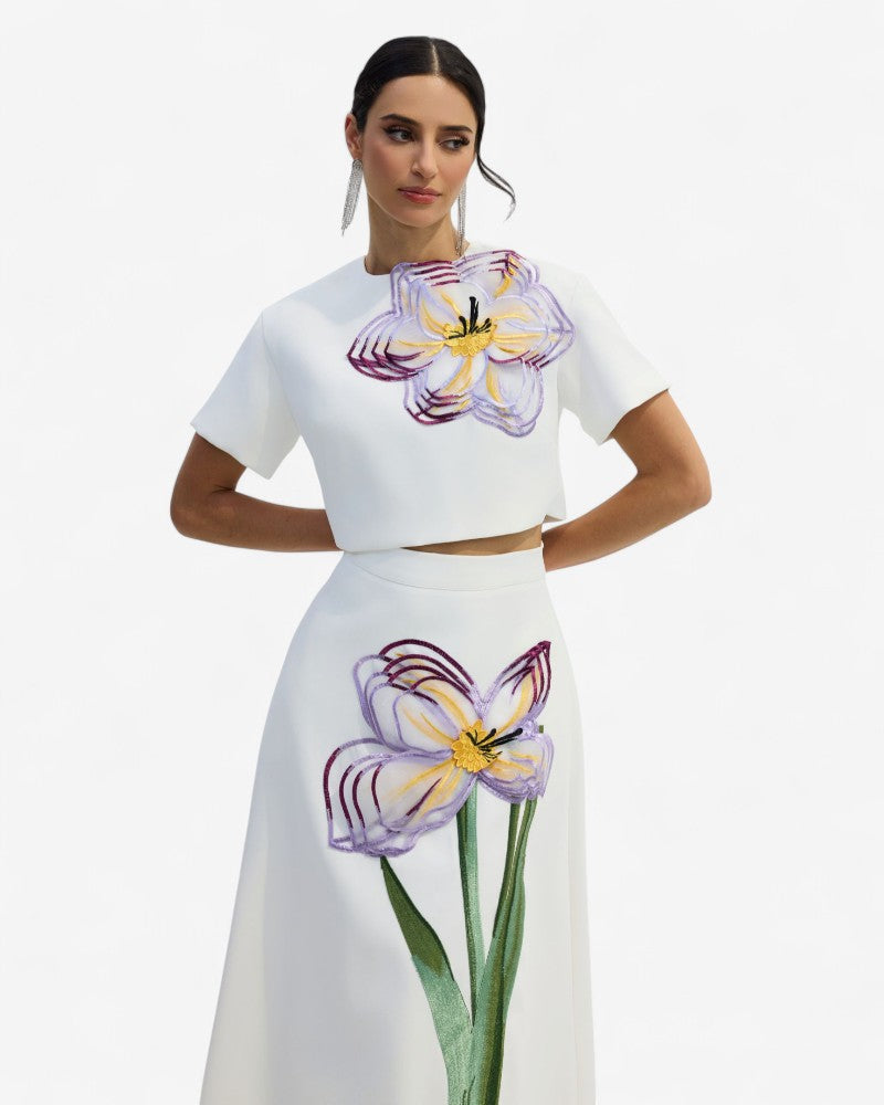 FLORENZA | 3D TOP & SKIRT SET
