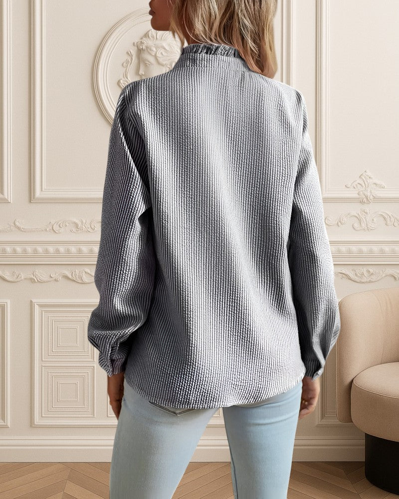 LUNERA | GATHERED RUFFLE BLOUSE