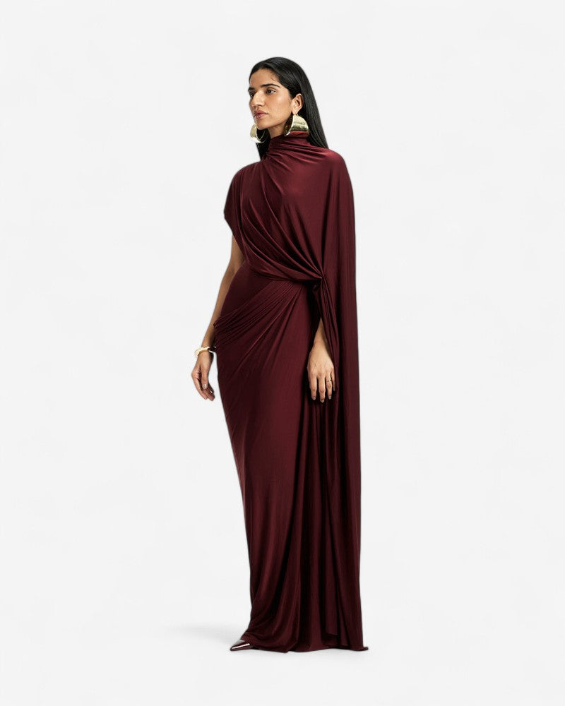 MAREVA | ASYMMETRIC DRAPE DRESS