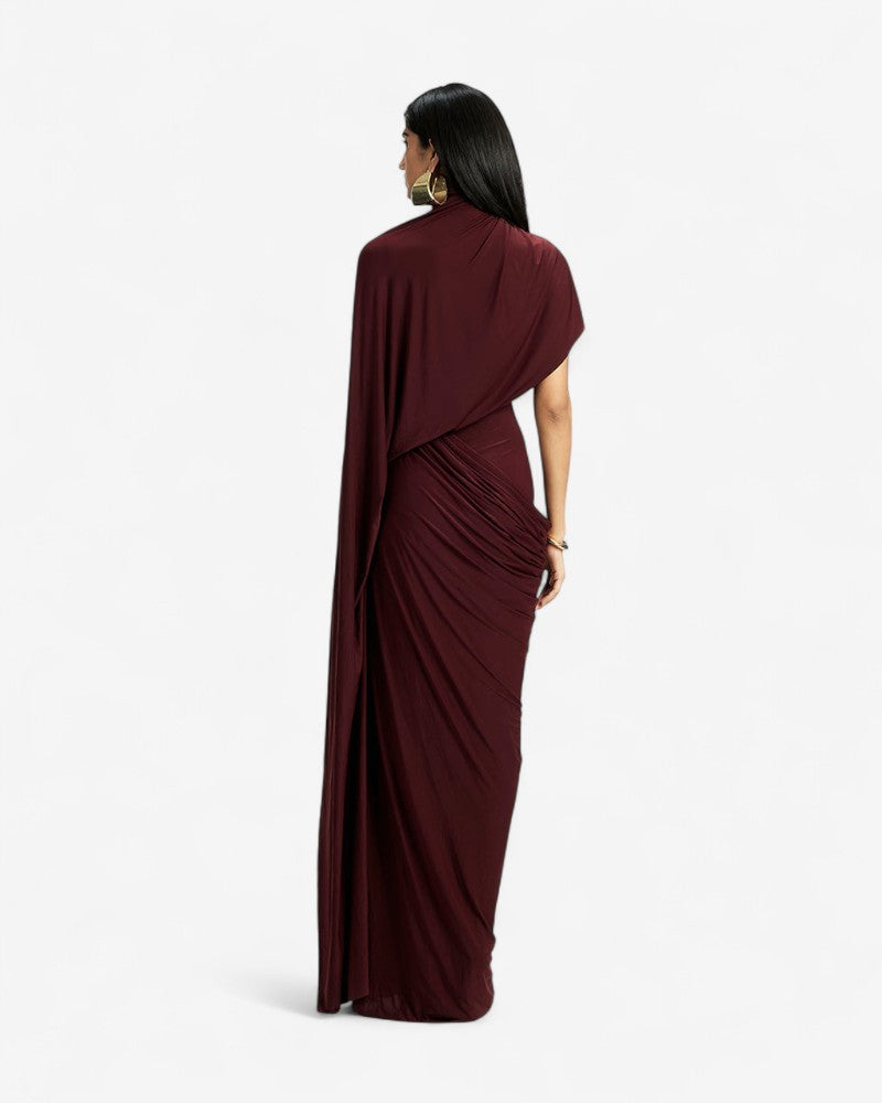 MAREVA | ASYMMETRIC DRAPE DRESS